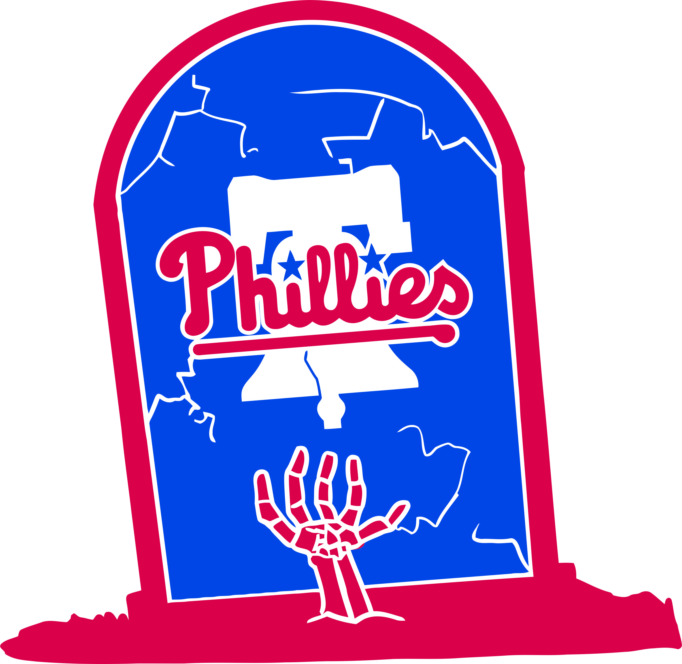 Philadelphia Phillies Tomb Logo DIY iron on transfer (heat transfer)